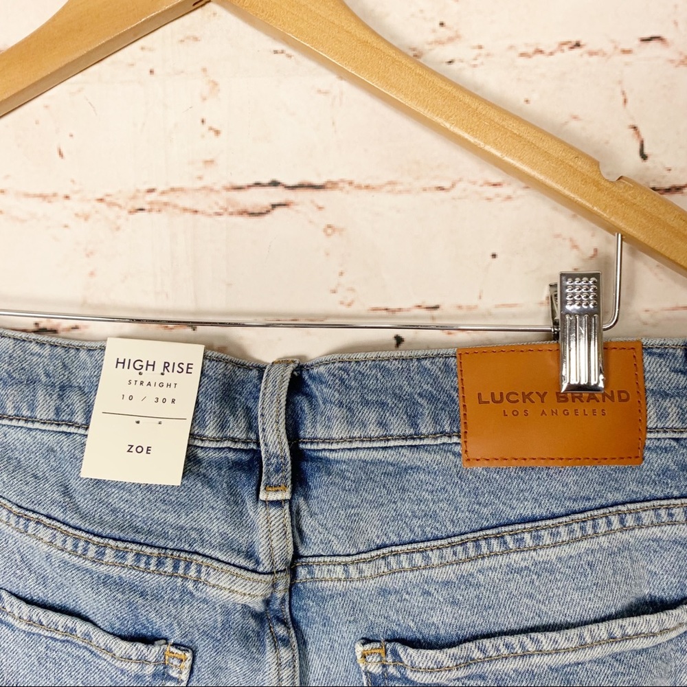 Lucky Brand High Rise Straight Zoe Jeans Size 10 - Picture 6 of 7